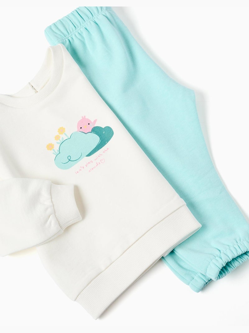 Ensemble sweat et pantalon en coton Beige clair - Kiabi