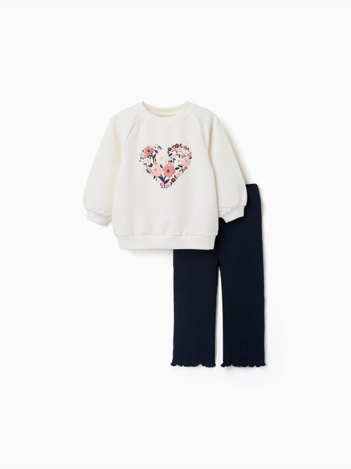 Ensemble sweat et pantalon en coton - Kiabi