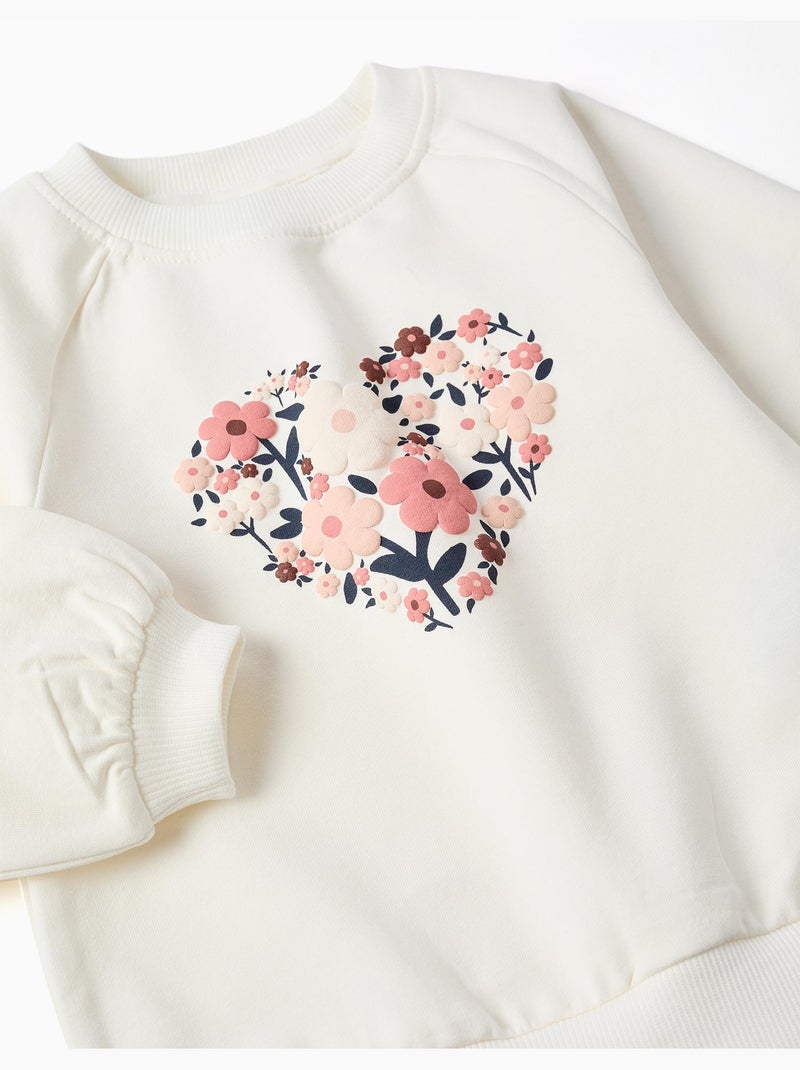 Ensemble sweat et pantalon en coton Blanc - Kiabi
