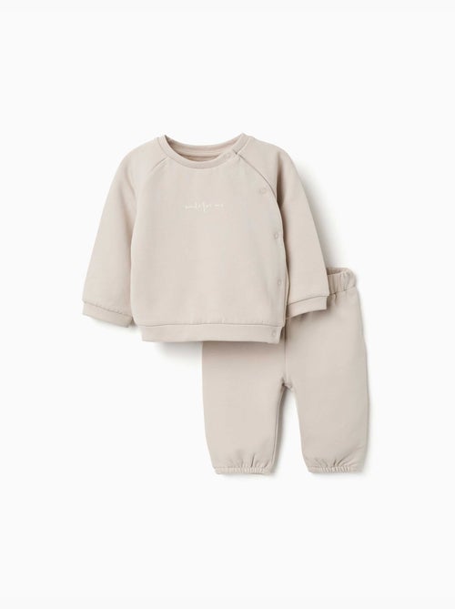 Ensemble sweat et pantalon en coton peigné - Kiabi