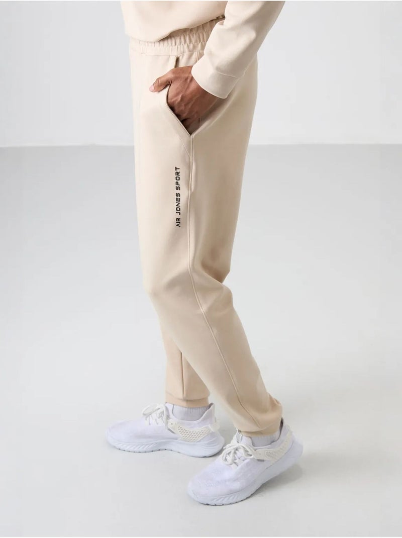 Ensemble sweat et pantalon en molleton imprimé tommy Beige argile - Kiabi