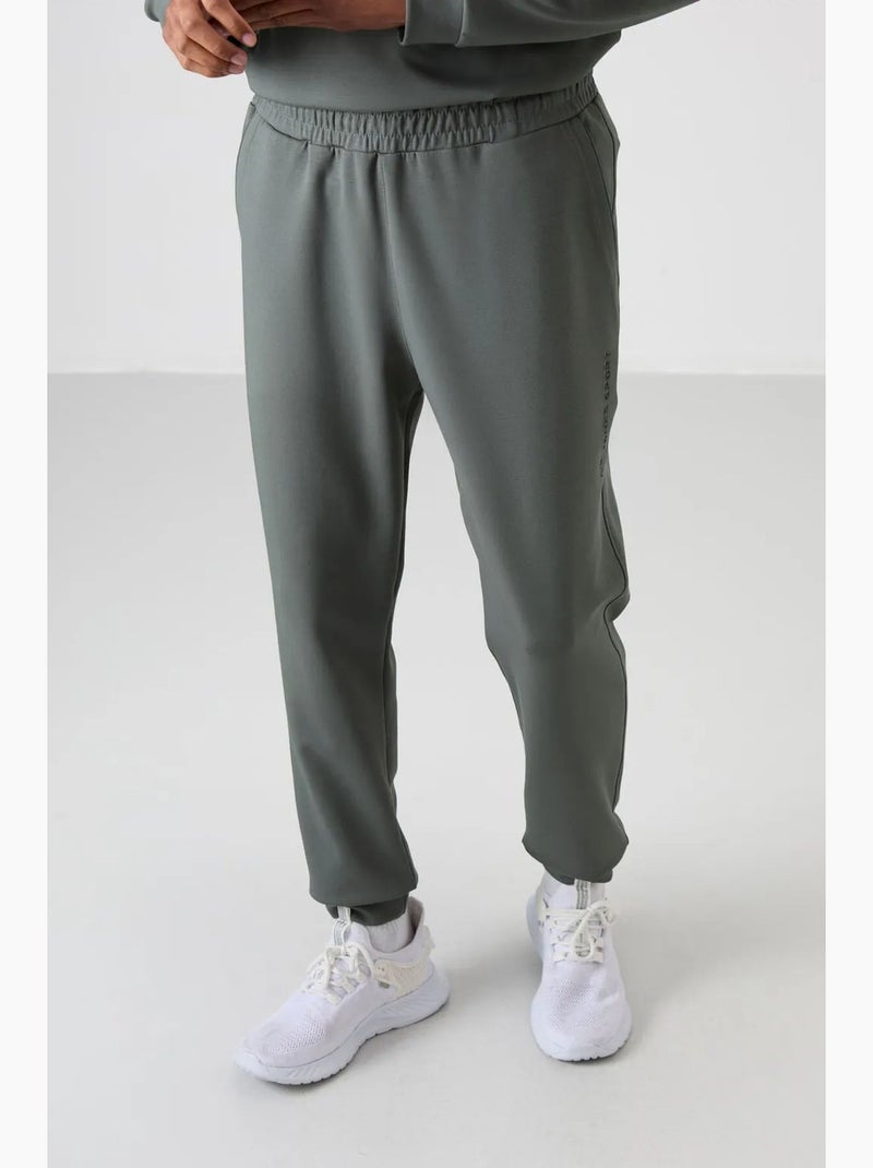 Ensemble sweat et pantalon en molleton imprimé tommy Kaki - Kiabi