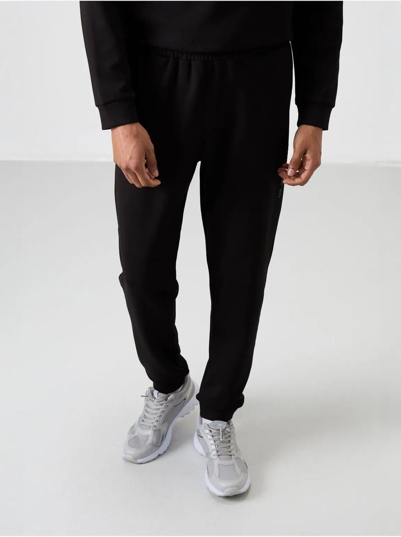 Ensemble sweat et pantalon en molleton imprimé tommy Noir - Kiabi