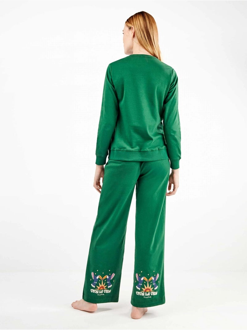Ensemble sweat et pantalon frida kahlo Vert Fougère - Kiabi