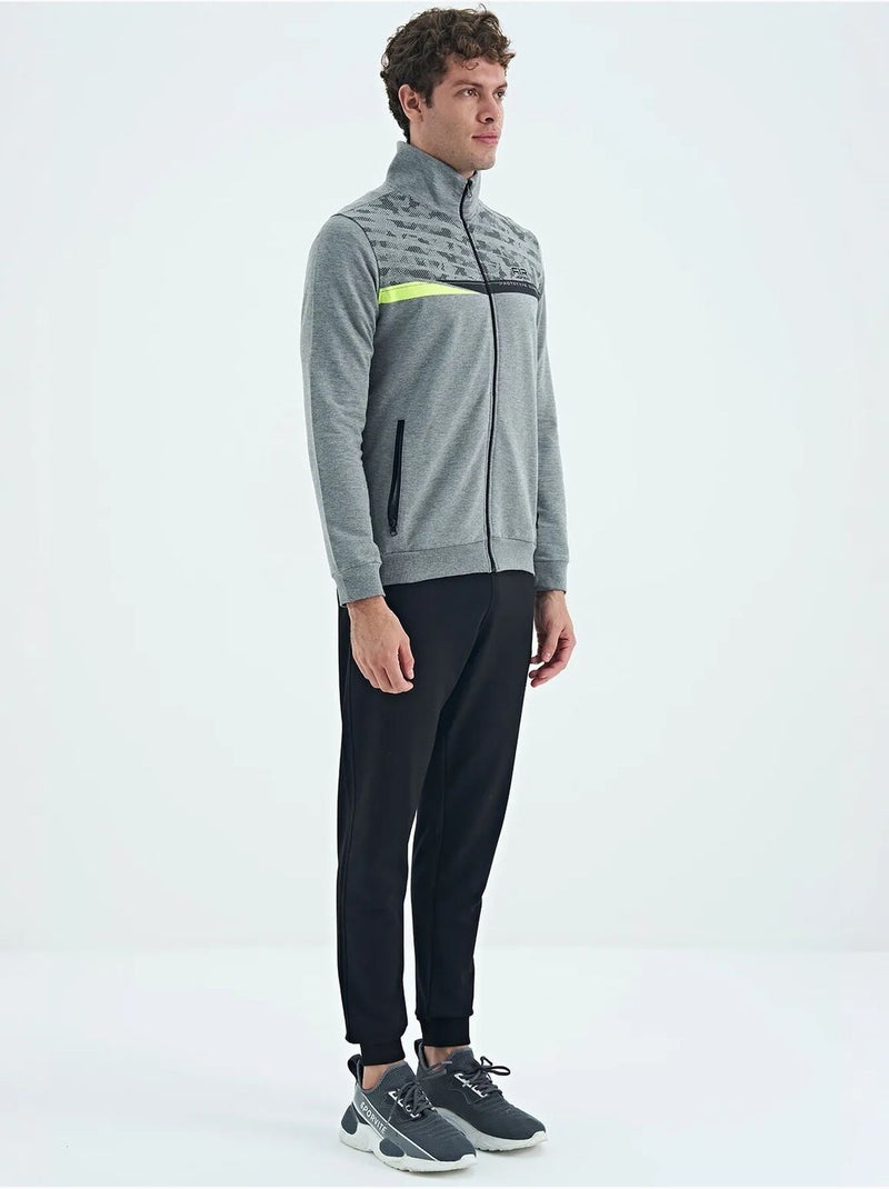 Ensemble sweat et pantalon imprimé à col zippé tommy Gris - Kiabi