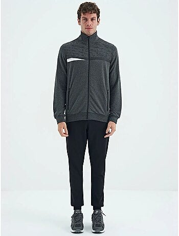 Ensemble sweat et pantalon imprimé à col zippé tommy