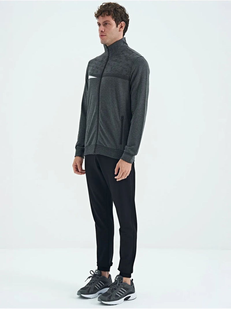 Ensemble sweat et pantalon imprimé à col zippé tommy Gris Noir - Kiabi