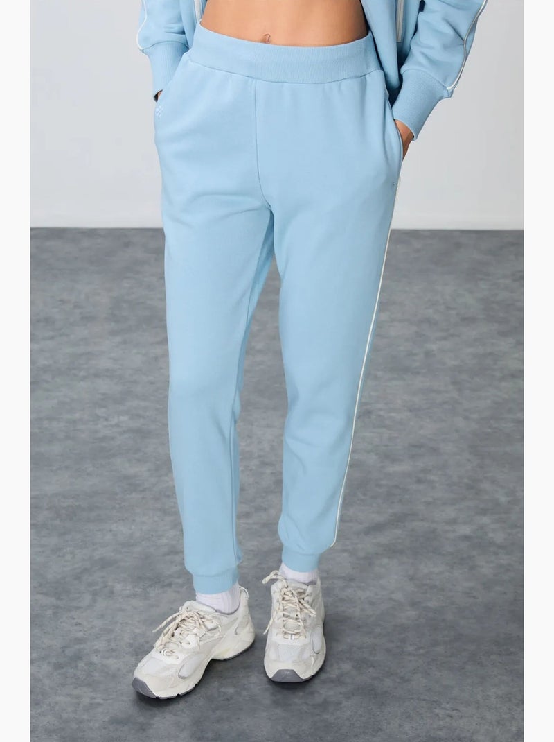 Ensemble sweat et pantalon oversize à col zippé tommy Bleu ciel - Kiabi
