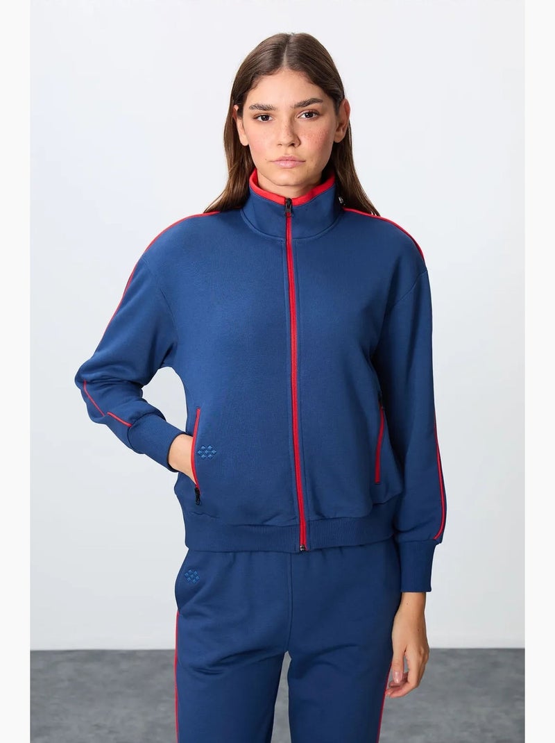 Ensemble sweat et pantalon oversize à col zippé tommy Bleu marine - Kiabi
