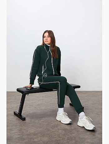 Ensemble sweat et pantalon oversize à col zippé tommy