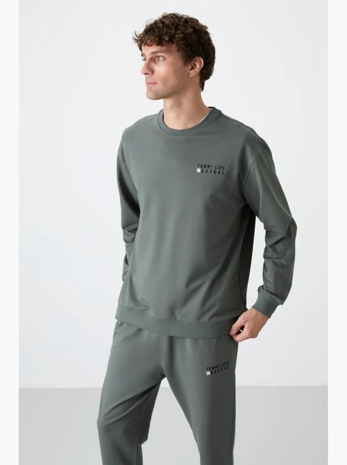 Ensemble sweat et pantalon oversize col rond tommy - Kiabi