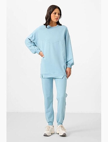 Ensemble sweat et pantalon oversize en molleton tommy