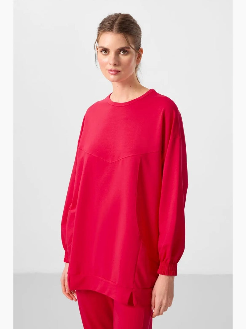 Ensemble sweat et pantalon oversize en molleton tommy Rose fluo/Solinotes - Kiabi
