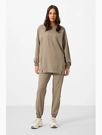 Ensemble sweat et pantalon oversize en molleton tommy