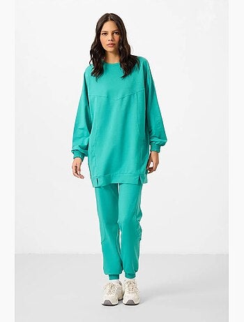 Ensemble sweat et pantalon oversize en molleton tommy