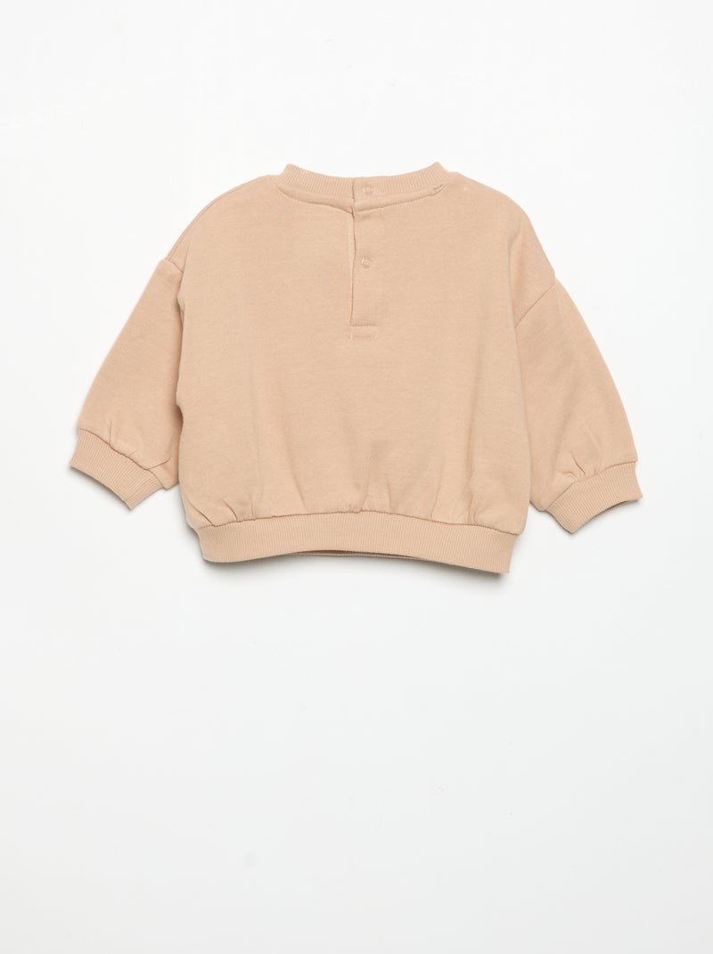 Ensemble sweat imprimé + legging Beige - Kiabi