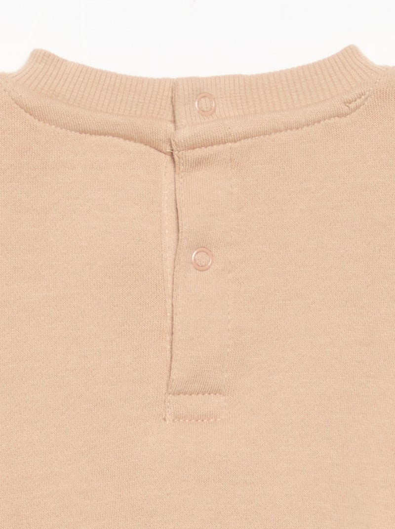 Ensemble sweat imprimé + legging Beige - Kiabi