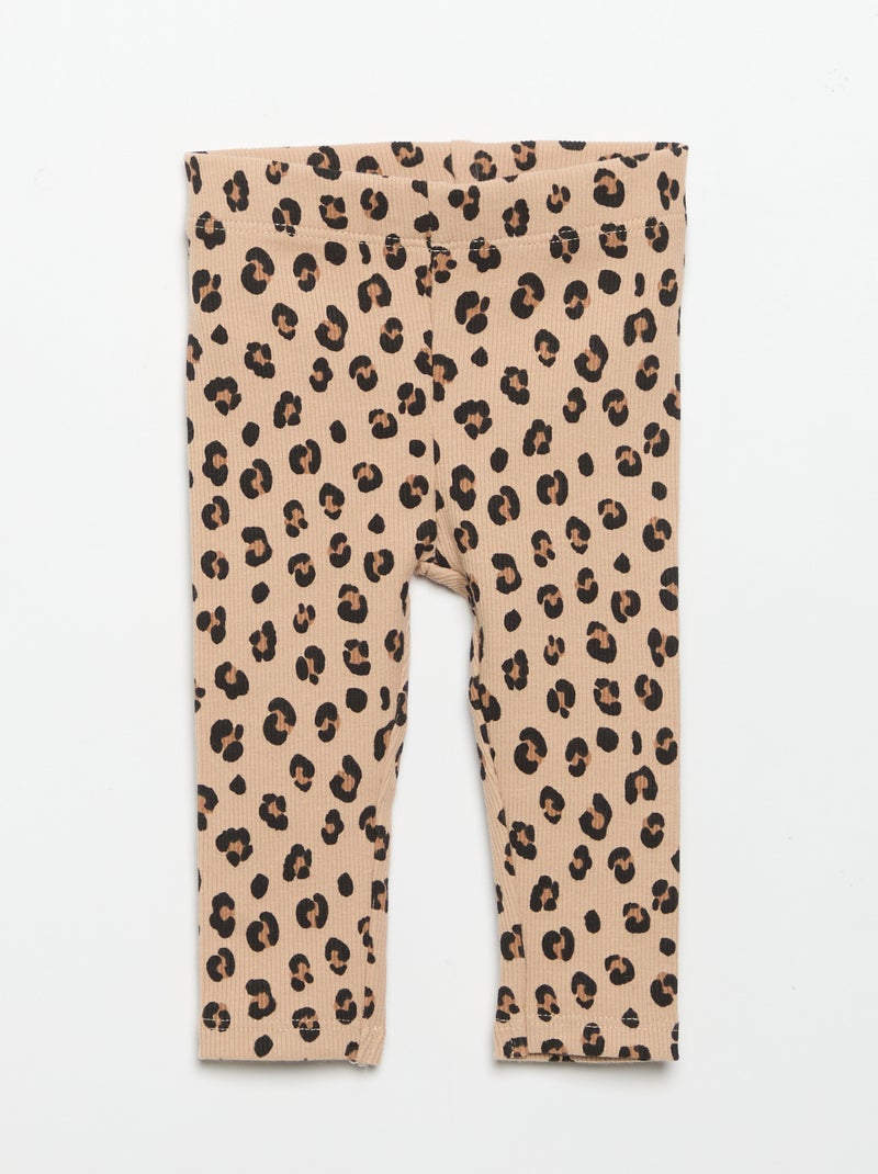 Ensemble sweat imprimé + legging Beige - Kiabi