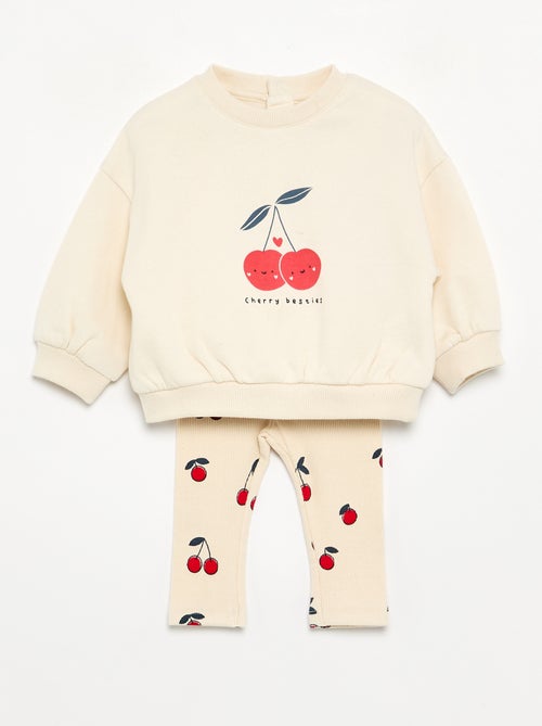Ensemble sweat imprimé + legging - Kiabi Ensemble sweat imprimé + legging - Kiabi