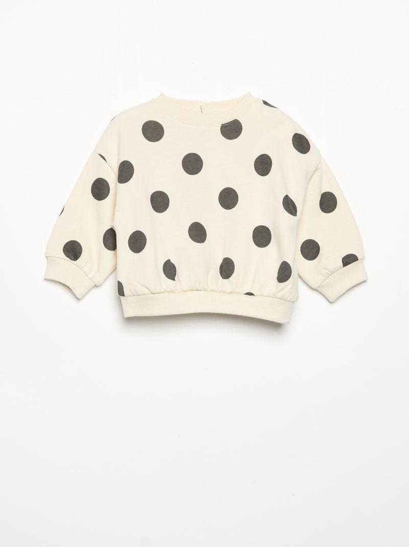 Ensemble sweat imprimé + legging Blanc - Kiabi