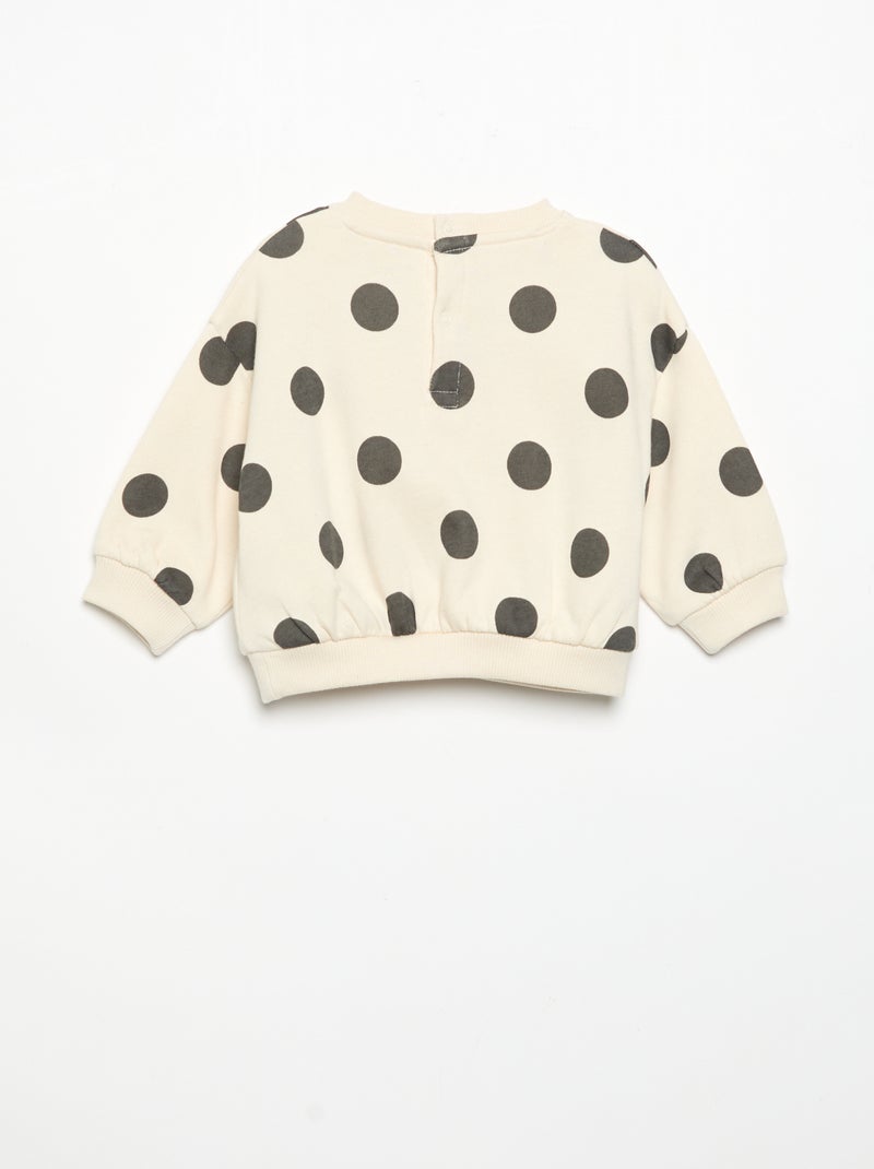 Ensemble sweat imprimé + legging Blanc - Kiabi