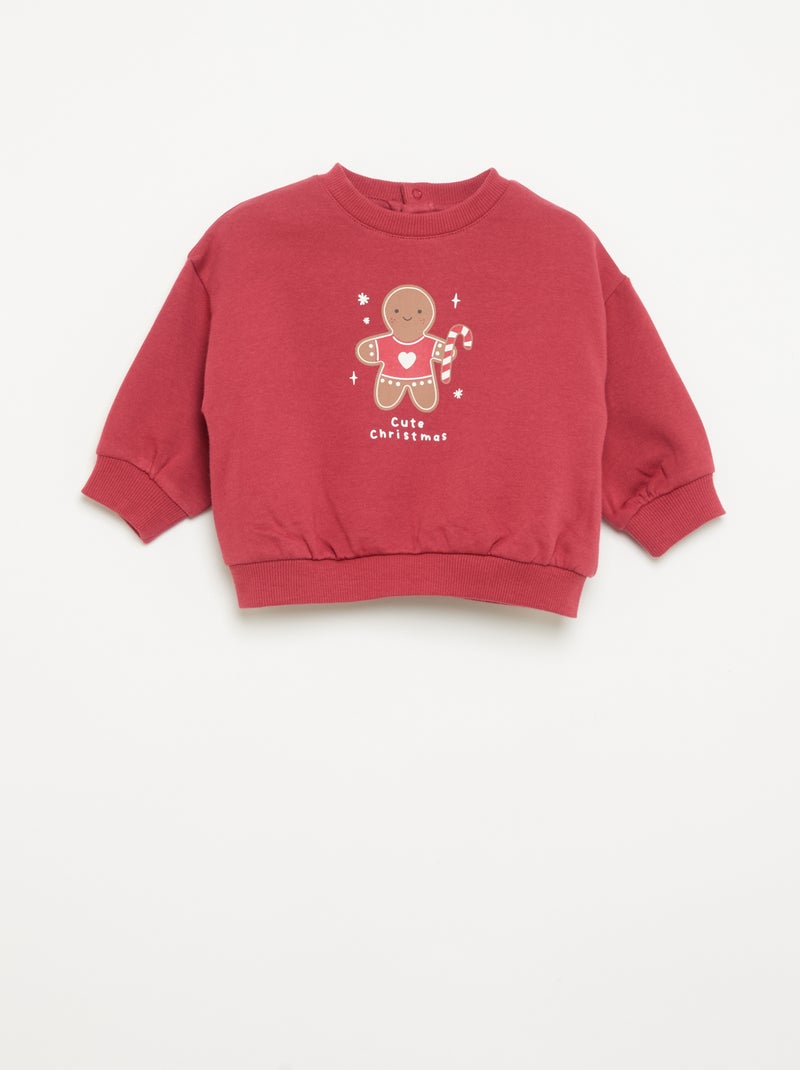 Ensemble sweat imprimé + legging Rouge - Kiabi