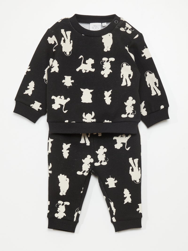 Ensemble sweat + jogging - 100 ans de 'Disney' Noir - Kiabi