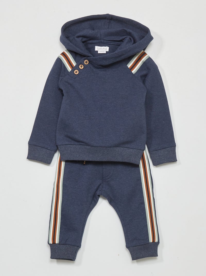 Ensemble sweat + jogging - 2 pièces Bleu - Kiabi