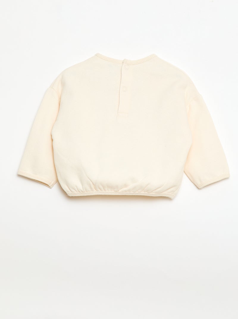 Ensemble sweat + jogging fantaisie Blanc - Kiabi