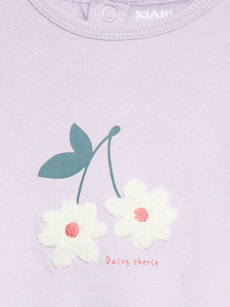 Ensemble sweat + jogging fantaisie Violet - Kiabi