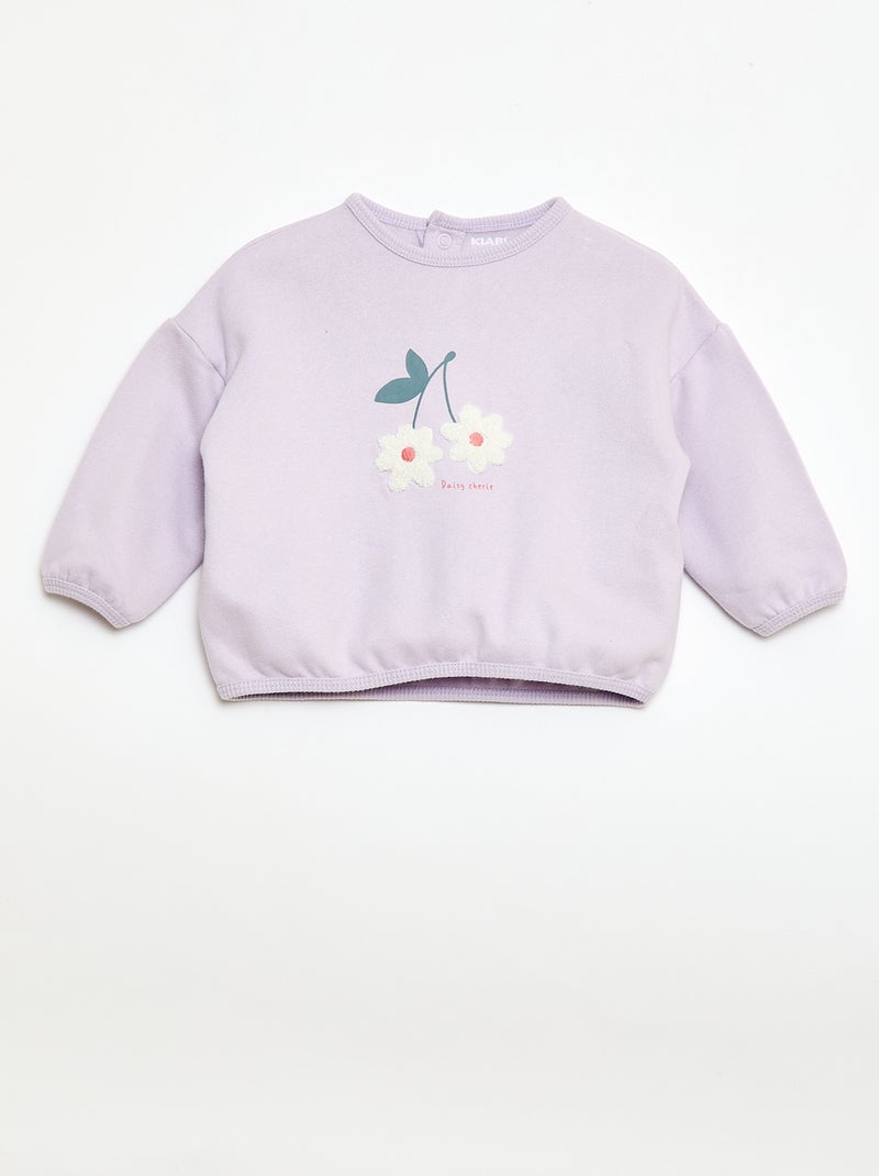 Ensemble sweat + jogging fantaisie Violet - Kiabi