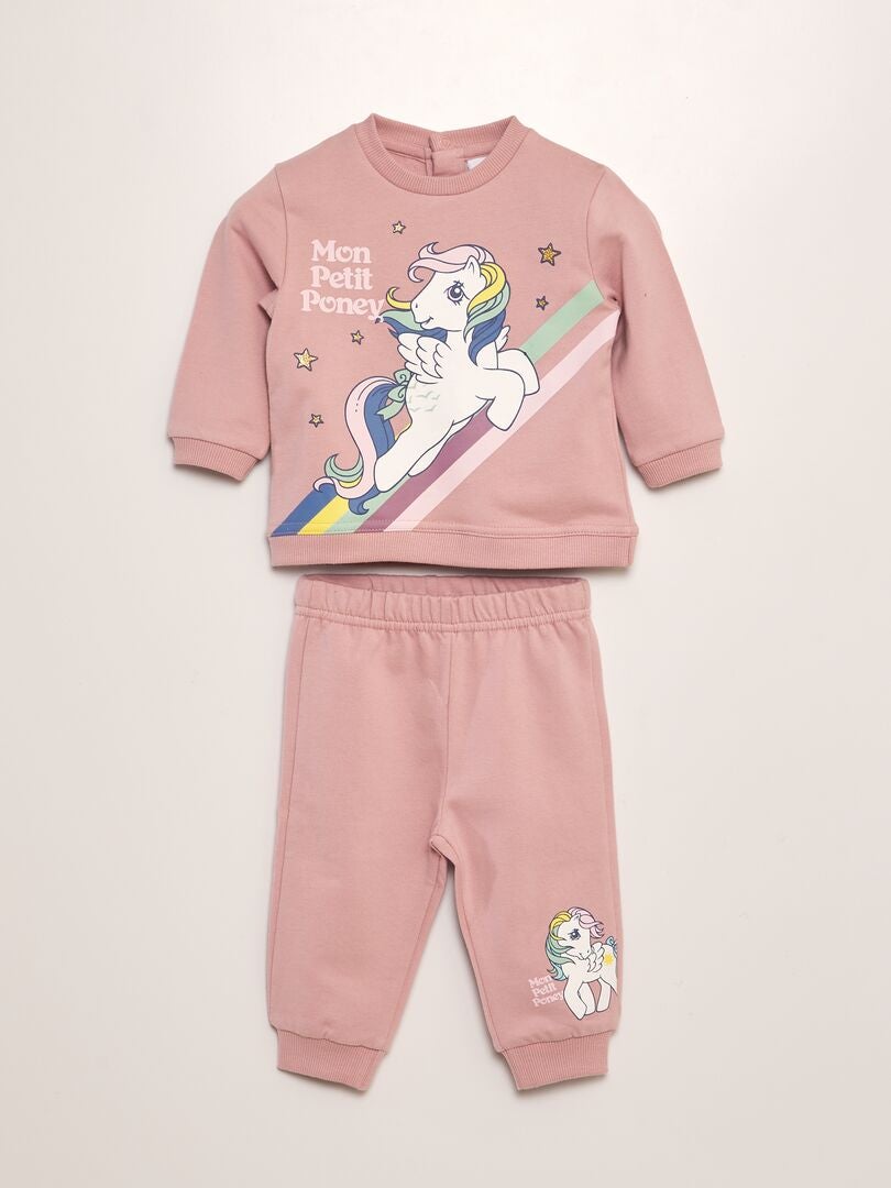 Ensemble sweat + jogging 'Mon petit poney'- 2 pièces Rose - Kiabi