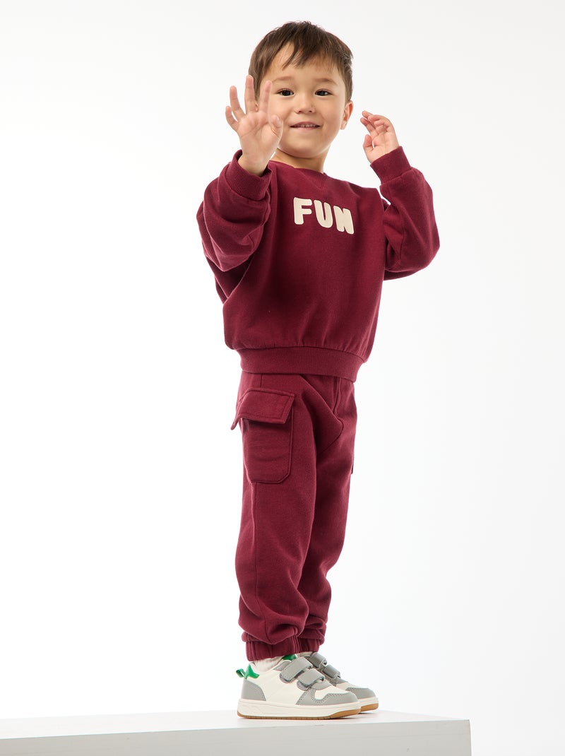 Ensemble sweat + jogging Rouge - Kiabi