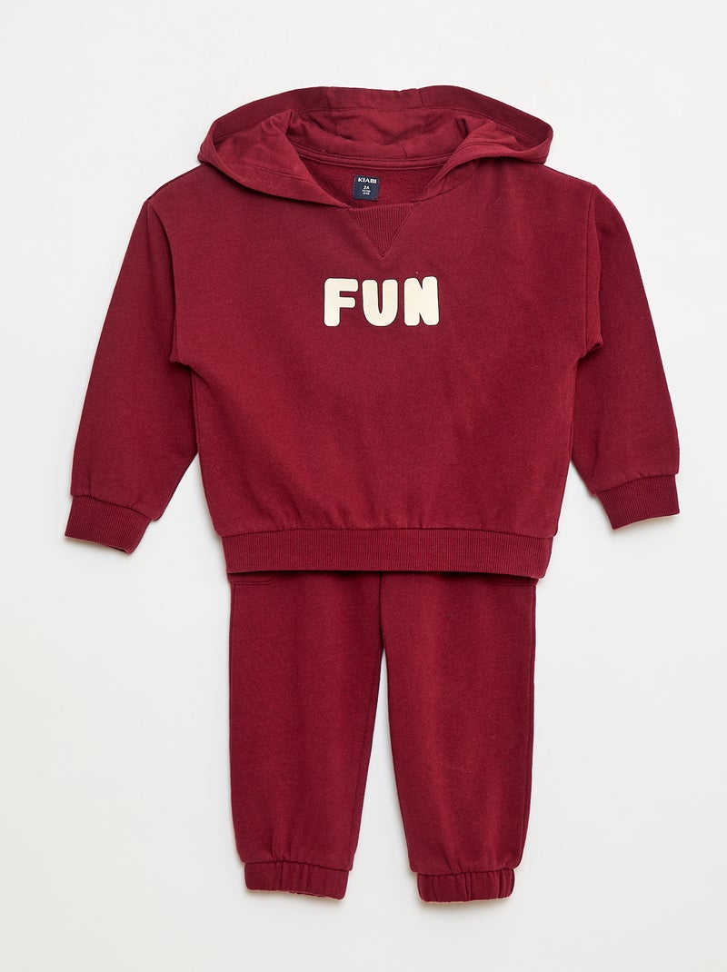 Ensemble sweat + jogging Rouge - Kiabi