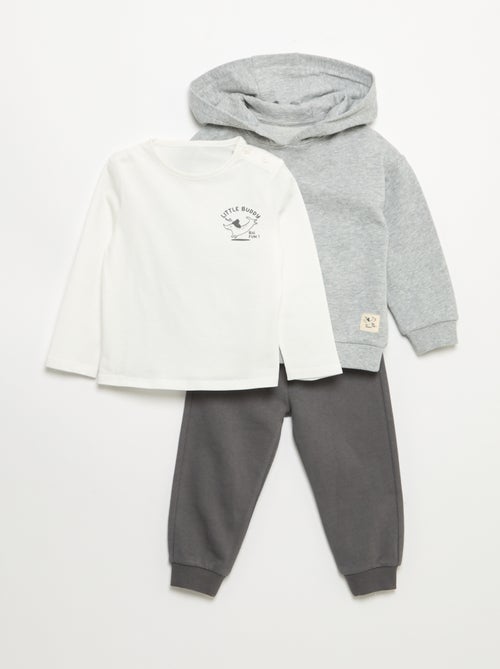 Ensemble sweat + jogging + t-shirt - 3 pièces - Kiabi