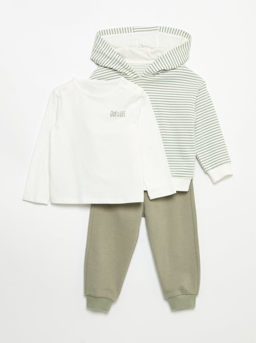 Ensemble sweat + jogging + t-shirt - 3 pièces - Kiabi