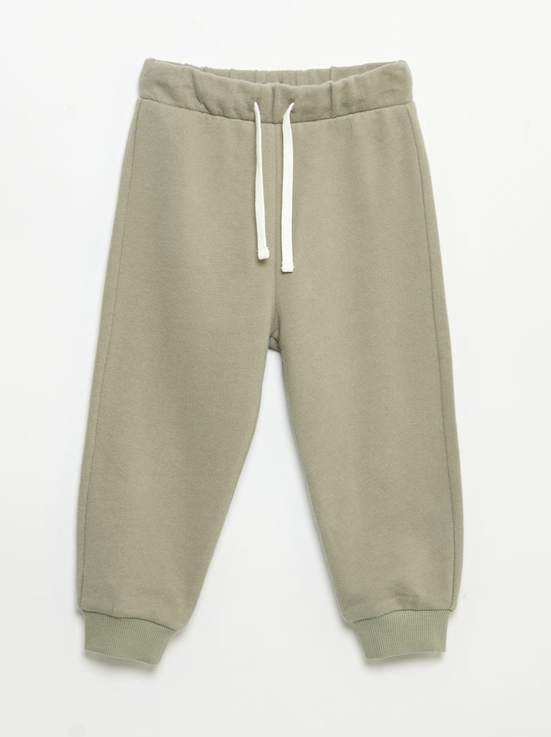 Ensemble sweat + jogging + t-shirt - 3 pièces Kaki - Kiabi