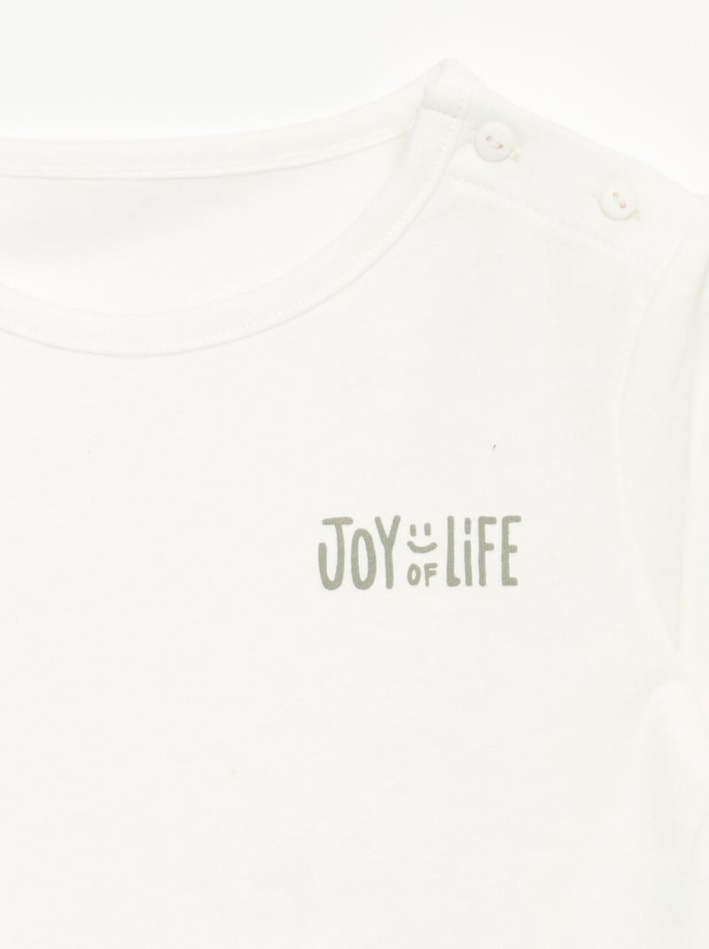 Ensemble sweat + jogging + t-shirt - 3 pièces Kaki - Kiabi