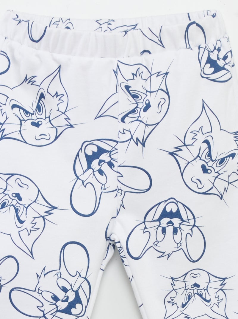 Ensemble sweat + jogging 'Tom & Jerry' Blanc/bleu - Kiabi