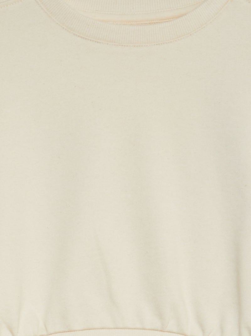 Ensemble sweat + jogging uni - 2 pièces Blanc - Kiabi