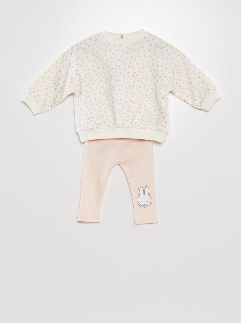 Ensemble sweat 'lapin' + legging - 2 pièces Rose - Kiabi