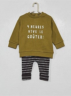 Ensemble sweat + leeging en tricot - Kiabi