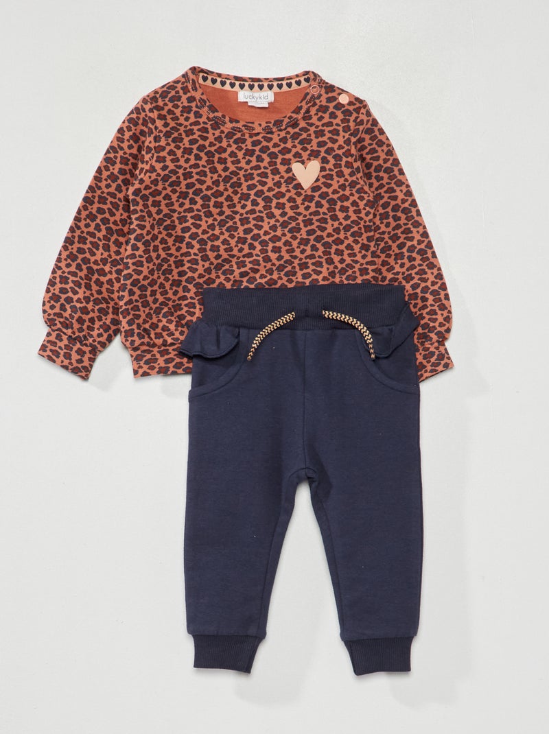 Ensemble sweat + legging - 2 pièces Rose - Kiabi