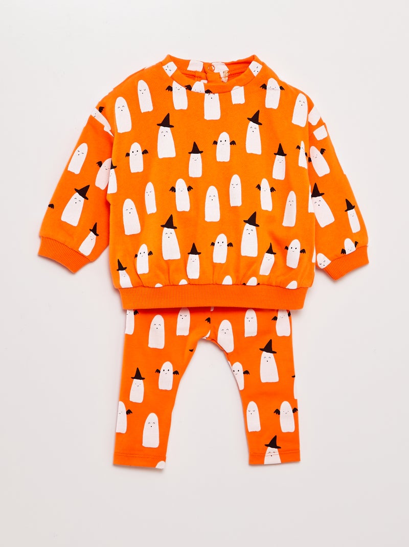 Ensemble sweat + legging - Halloween Orange - Kiabi