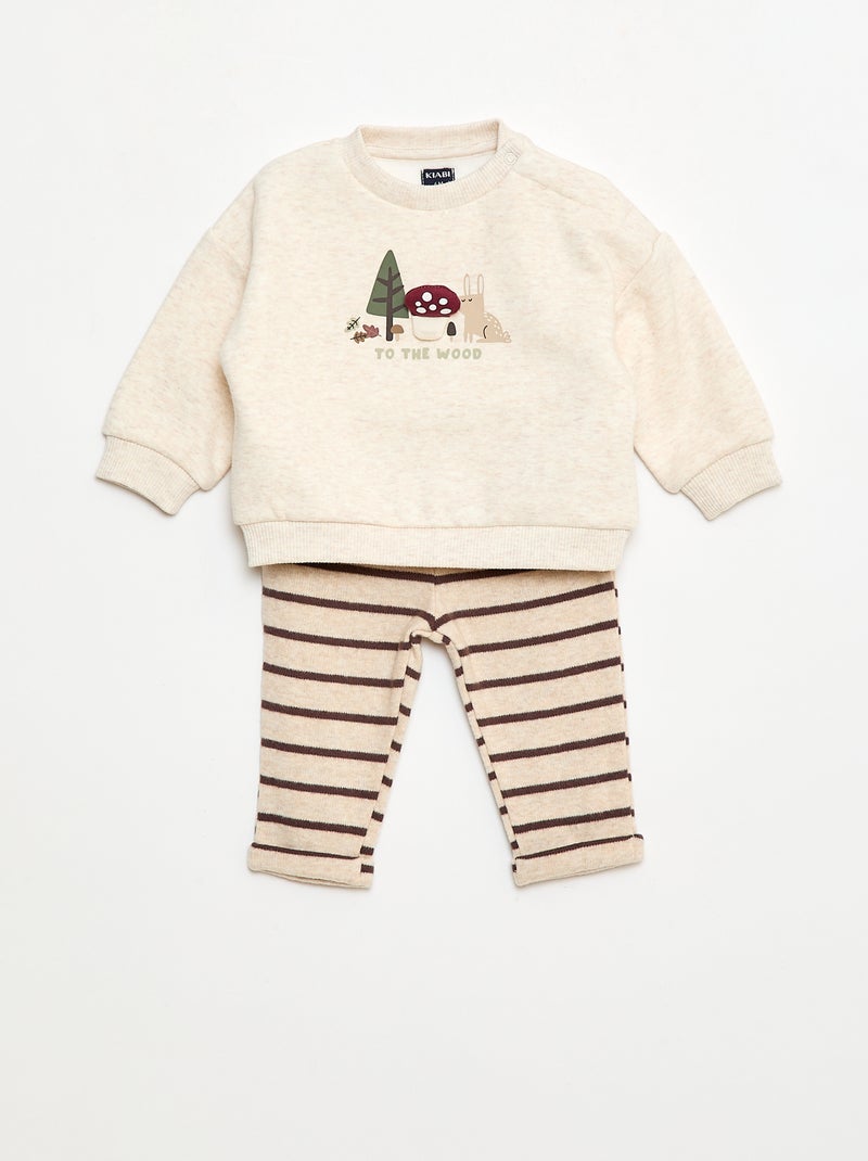 Ensemble sweat legging animé Beige Bébé garçon Kiabi