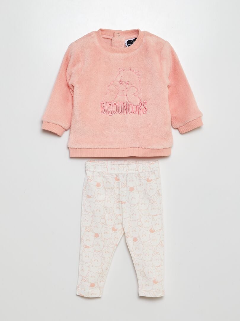 Ensemble sweat + legging 'Bisounours' - 2 pièces Rose - Kiabi