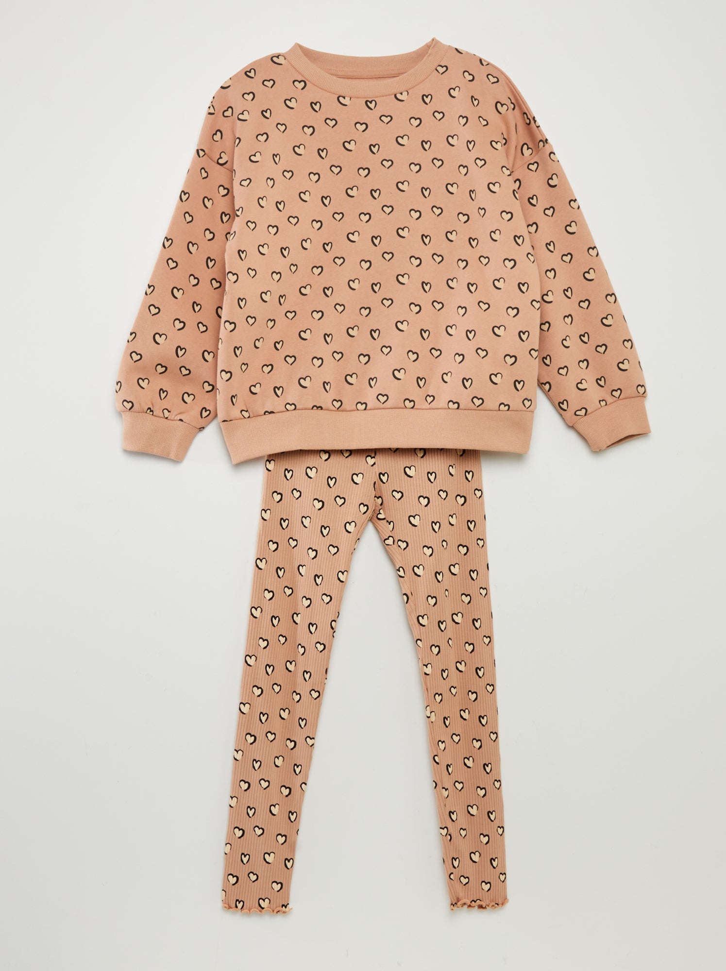 Ensemble Bébé Fille Chicco - Sweat + Legging - Coton Doux, Lavable - Oreilles 3D - Rose/Gris