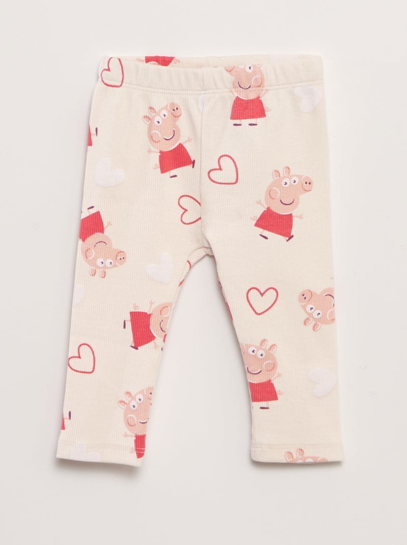 Ensemble sweat + legging côtelé 'Peppa Pig' - 2 pièces Rose - Kiabi