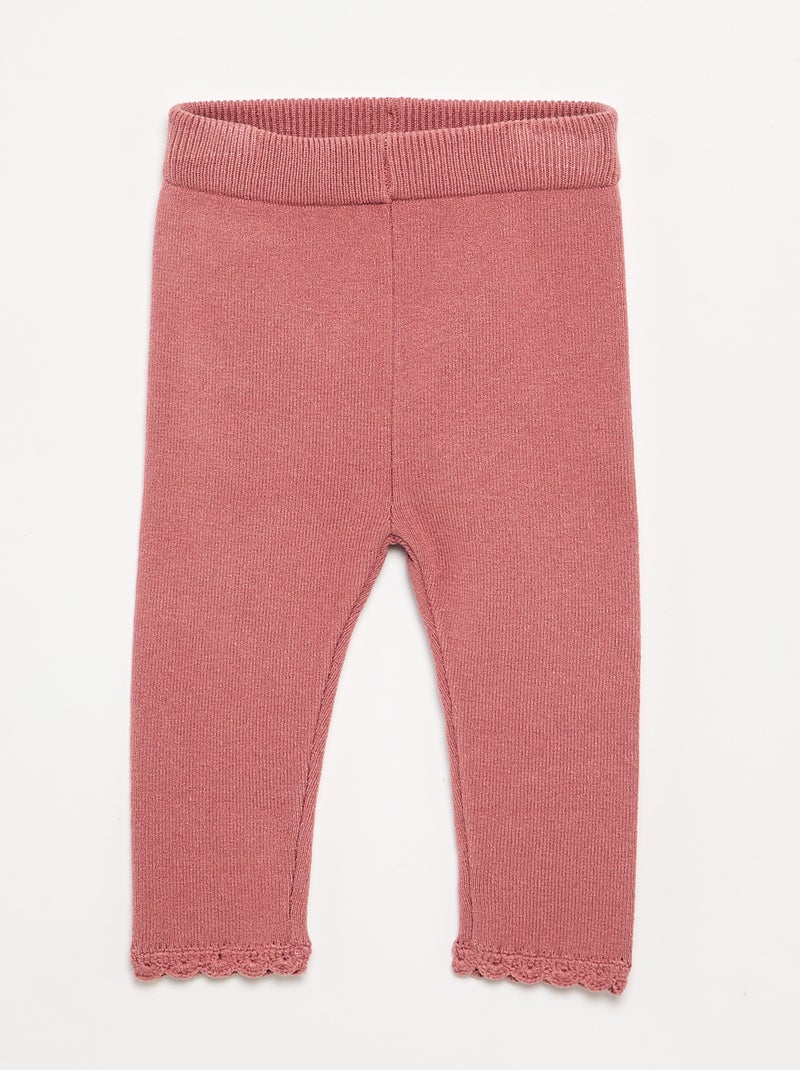 Ensemble sweat + legging en maille compact - 2 pièces Rose - Kiabi