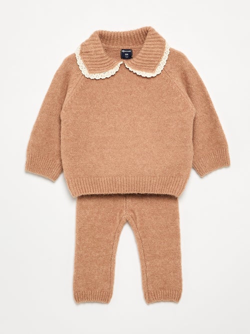 Ensemble sweat + legging en tricot - 2 pièces - Kiabi